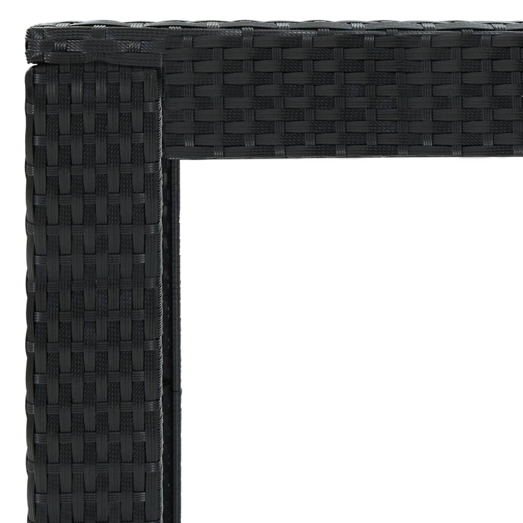 Puutarhan baaripöytä musta 100x60,5x110,5 cm polyrottinki - Sisustajankoti.fi
