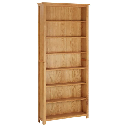 7-kerroksinen kirjahylly 90x22,5x200 cm täysi tammi - Sisustajankoti.fi