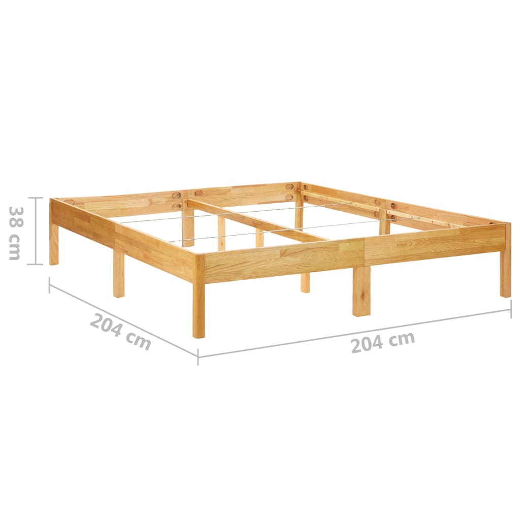 Sängynrunko täysi tammi 200x200 cm - Sisustajankoti.fi