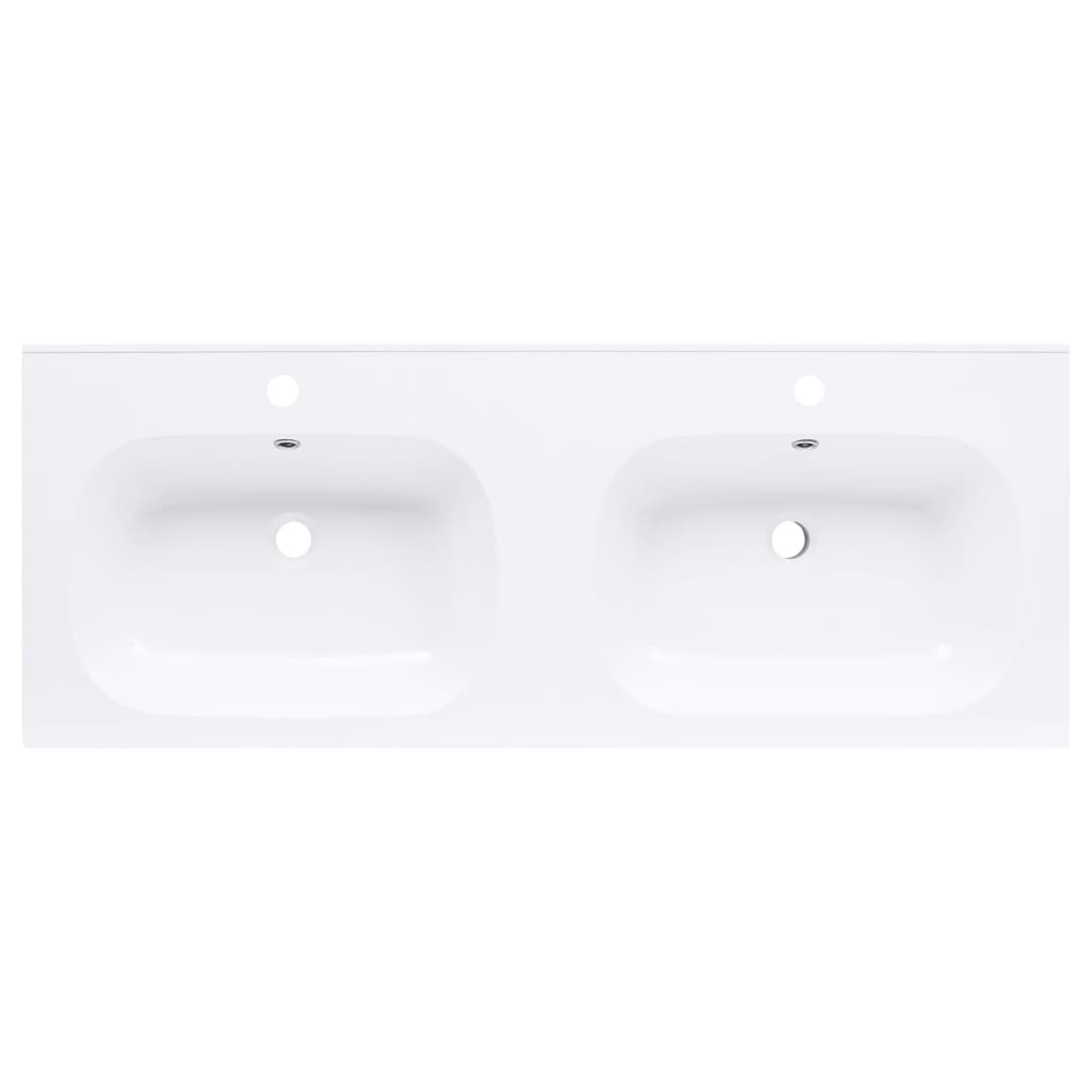 Sisäänrakennettu kaksoispesuallas 1205x460x145 mm SMC valkoinen - Sisustajankoti.fi