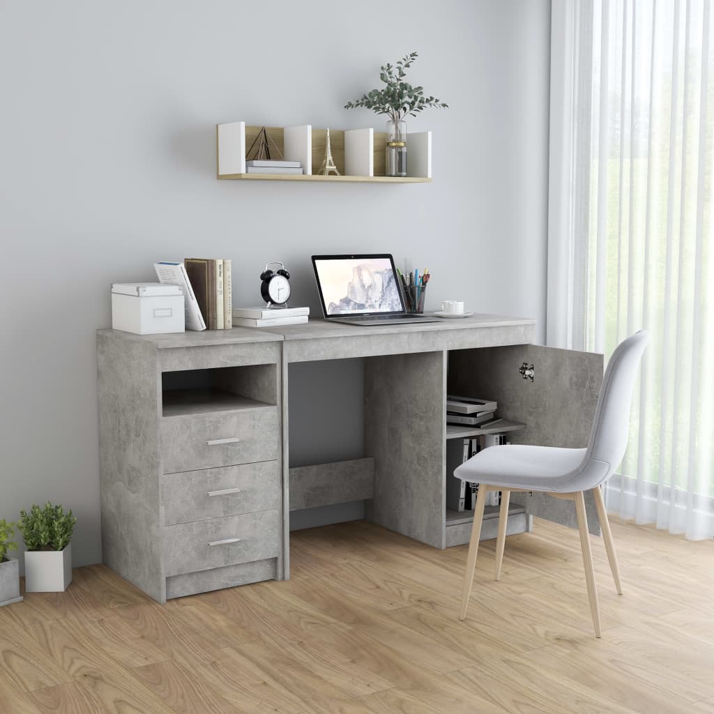 Työpöytä betoninharmaa 140x50x76 cm - Sisustajankoti.fi