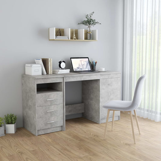 Työpöytä betoninharmaa 140x50x76 cm - Sisustajankoti.fi