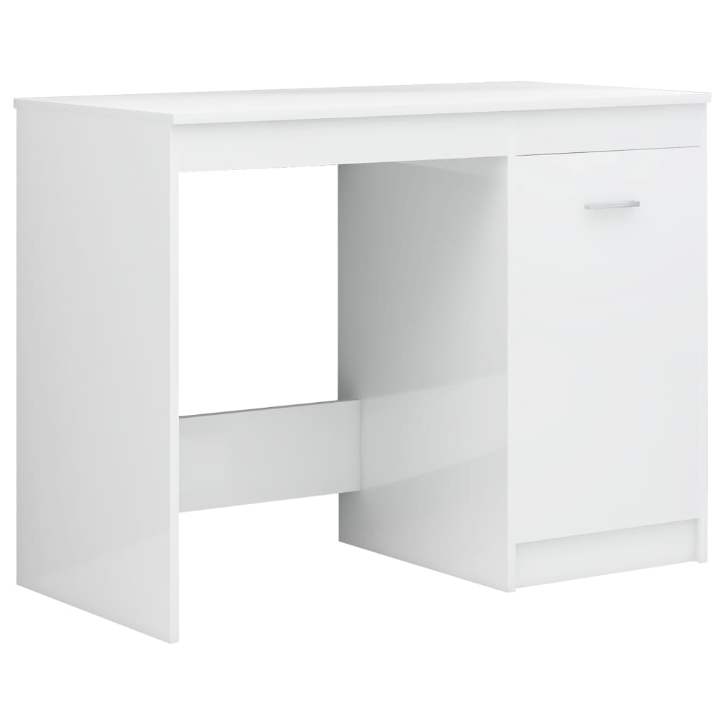 Työpöytä korkeakiilto valkoinen 140x50x76 cm - Sisustajankoti.fi