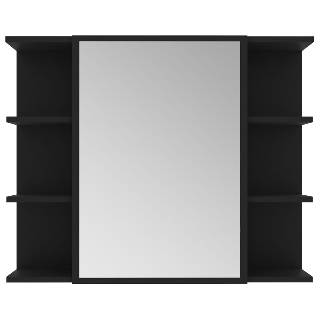 Kylpyhuoneen peilikaappi musta 80x20,5x64 cm - Sisustajankoti.fi