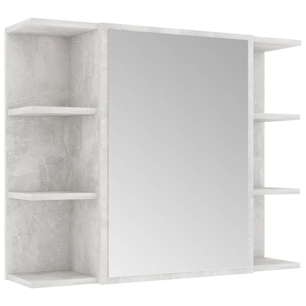 Kylpyhuoneen peilikaappi betoninharmaa 80x20,5x64 cm - Sisustajankoti.fi