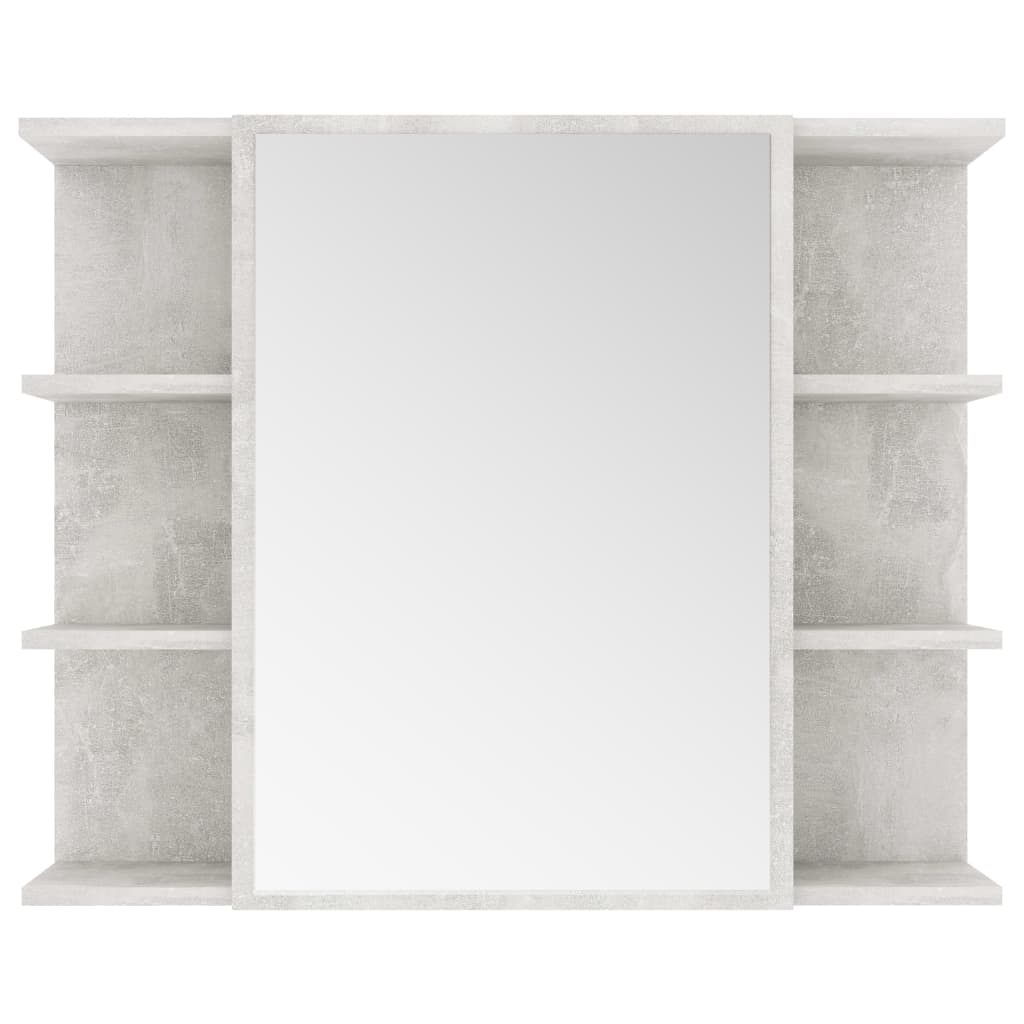 Kylpyhuoneen peilikaappi betoninharmaa 80x20,5x64 cm - Sisustajankoti.fi