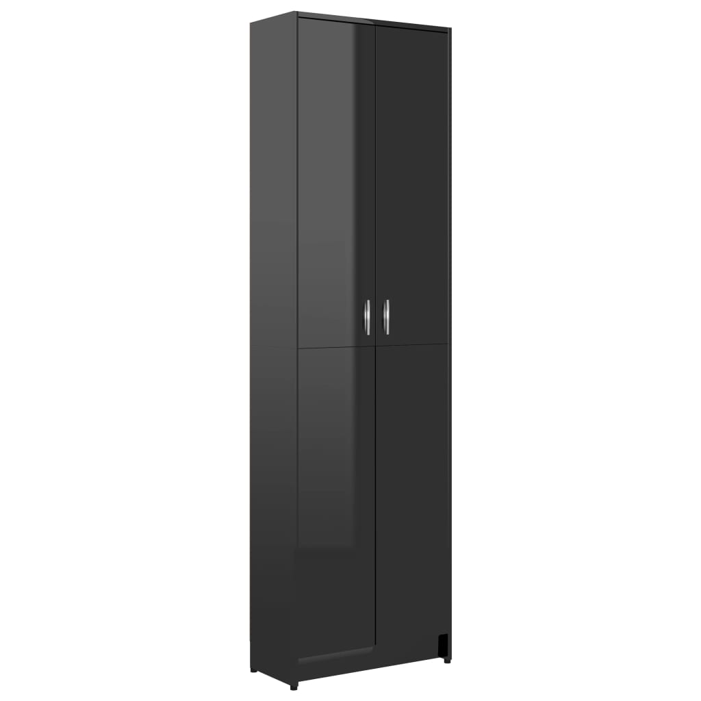 Eteisen vaatekaappi korkeakiilto musta 55x25x189 cm - Sisustajankoti.fi