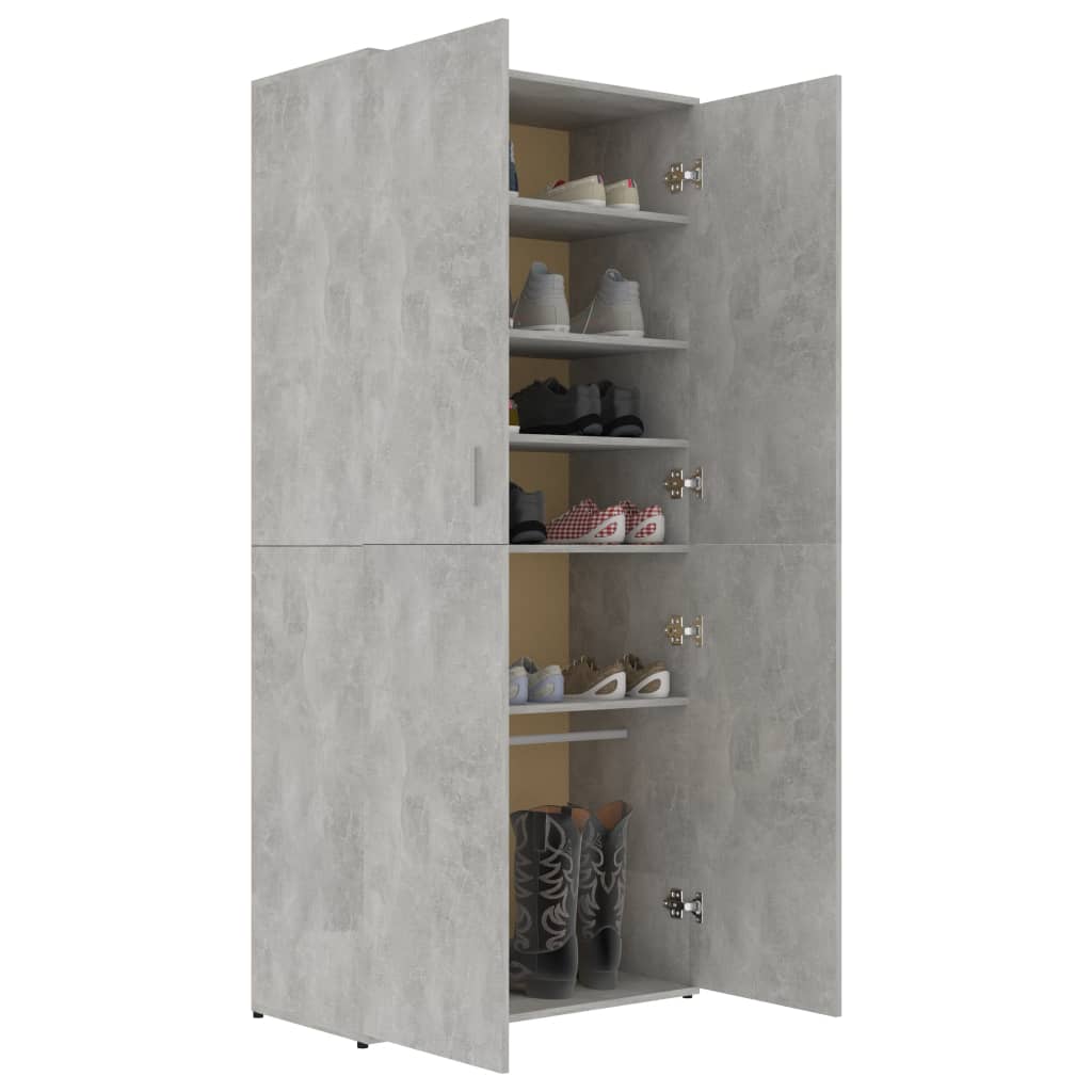 Kenkäkaappi betoninharmaa 80x39x178 cm - Sisustajankoti.fi