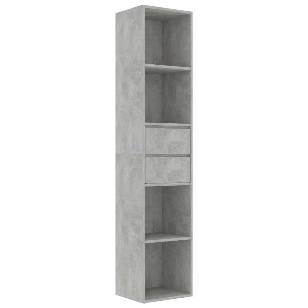 Kirjahylly betoninharmaa 36x30x171 cm - Sisustajankoti.fi