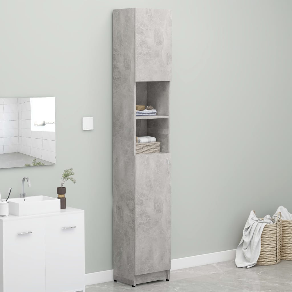 Kylpyhuonekaappi betoninharmaa 32x25,5x190 cm - Sisustajankoti.fi