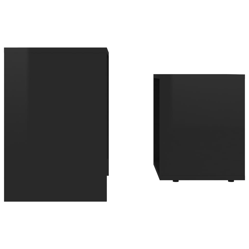 Sohvapöytäsarja korkeakiilto musta 48x30x45 cm - Sisustajankoti.fi