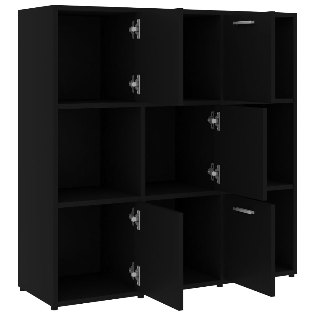 Kirjahylly musta 90x30x90 cm - Sisustajankoti.fi