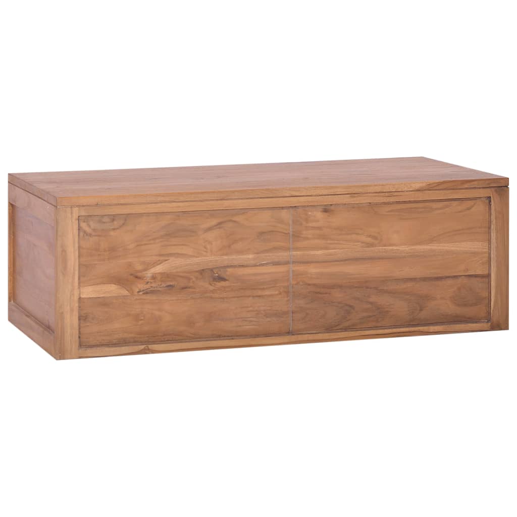 Seinäkiinnitettävä kylpyhuoneen kaappi 90x45x30 cm täysi tiikki - Sisustajankoti.fi