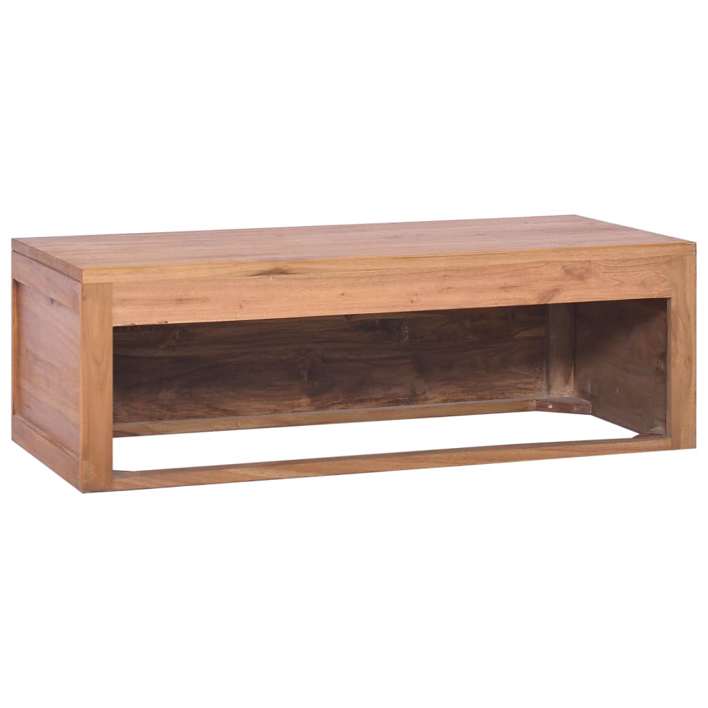 Seinäkiinnitettävä kylpyhuoneen kaappi 90x45x30 cm täysi tiikki - Sisustajankoti.fi