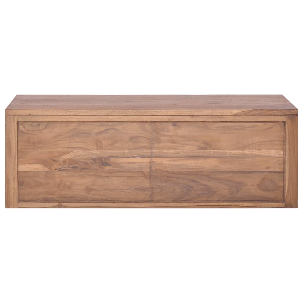 Seinäkiinnitettävä kylpyhuoneen kaappi 90x45x30 cm täysi tiikki - Sisustajankoti.fi