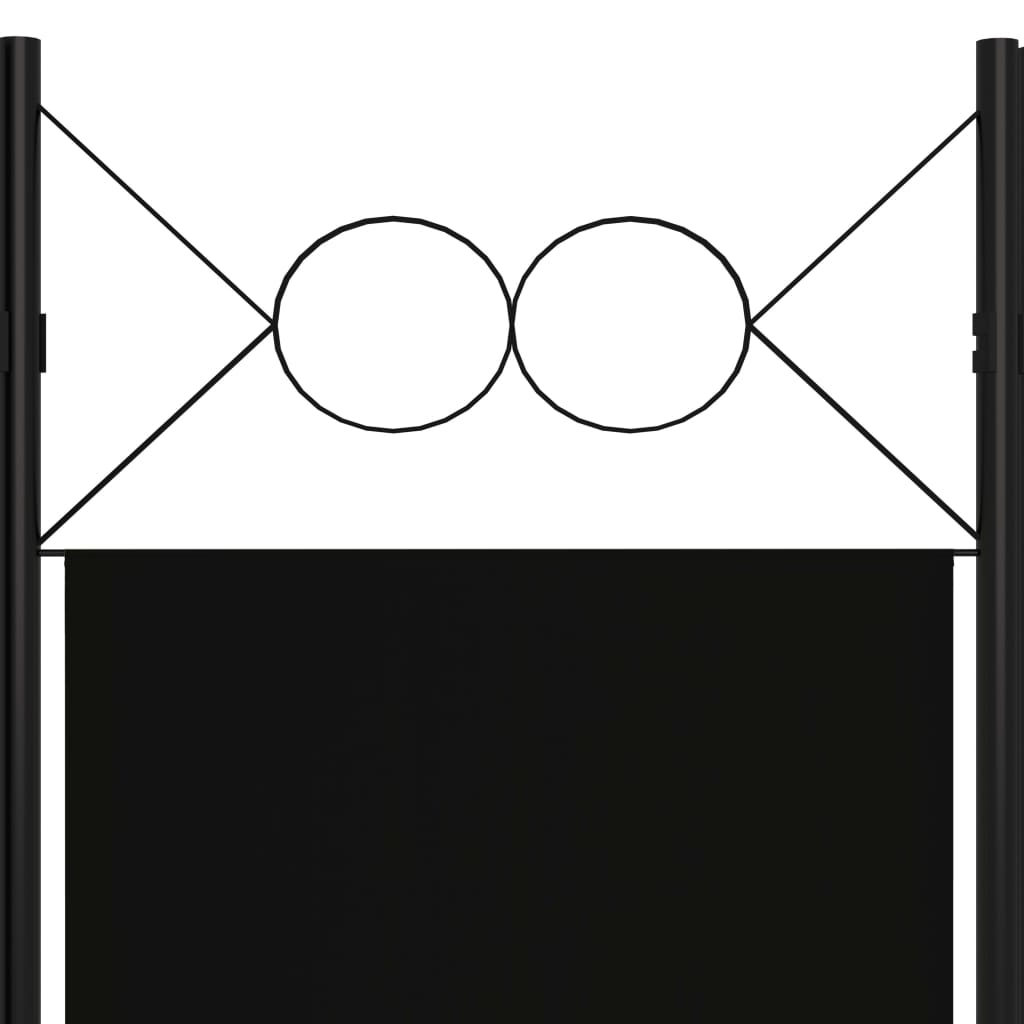 4-paneelinen tilanjakaja musta 160x180 cm - Sisustajankoti.fi