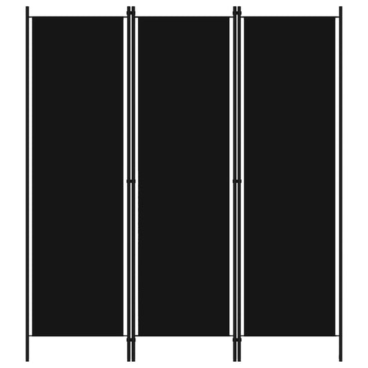 3-paneelinen tilanjakaja musta 150x180 cm - Sisustajankoti.fi