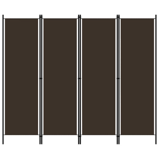 4-paneelinen tilanjakaja ruskea 200x180 cm - Sisustajankoti.fi