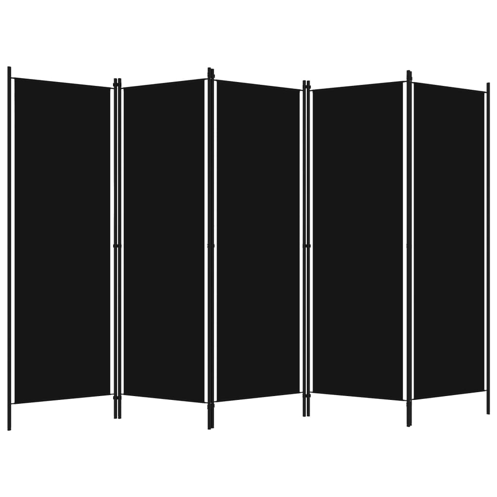 5-paneelinen tilanjakaja musta 250x180 cm - Sisustajankoti.fi