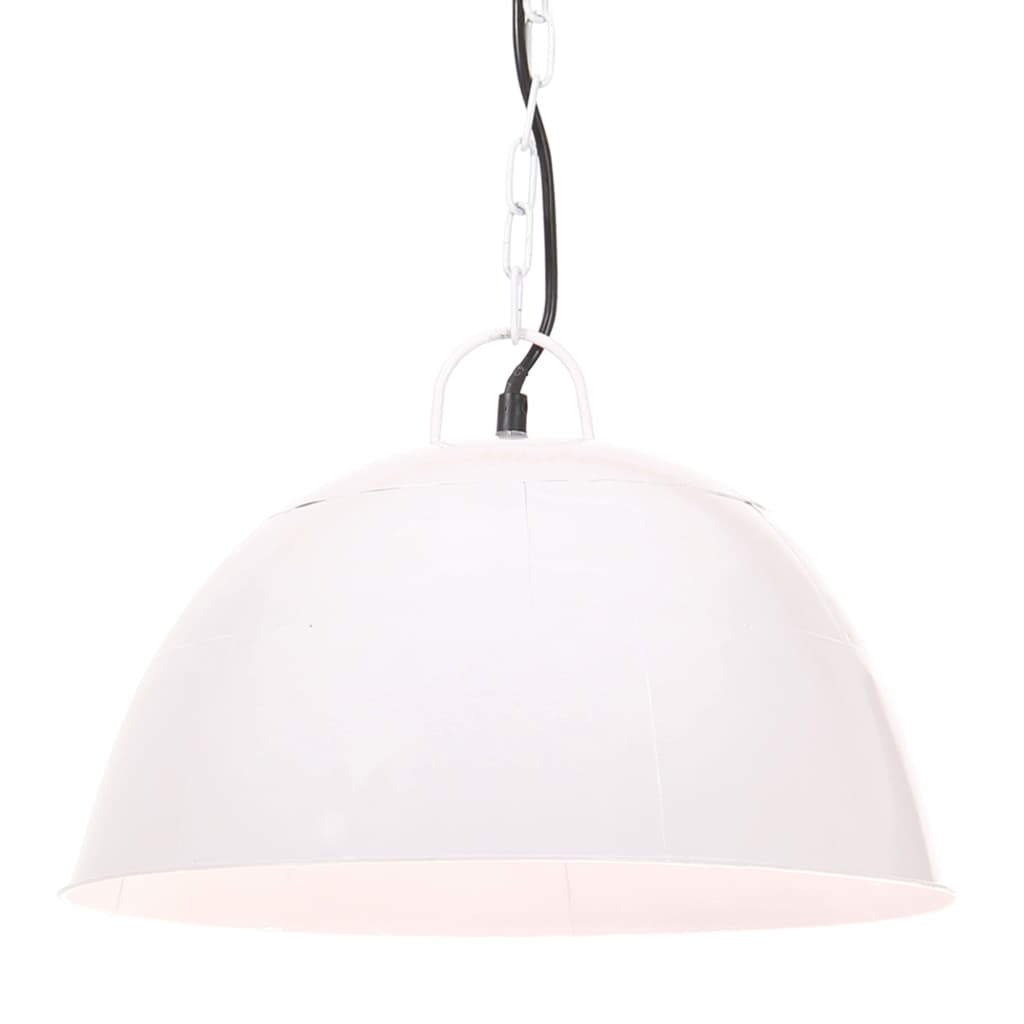 Teollistyylinen riippuvalaisin 25 W valkoinen pyöreä 41 cm E27 - Sisustajankoti.fi