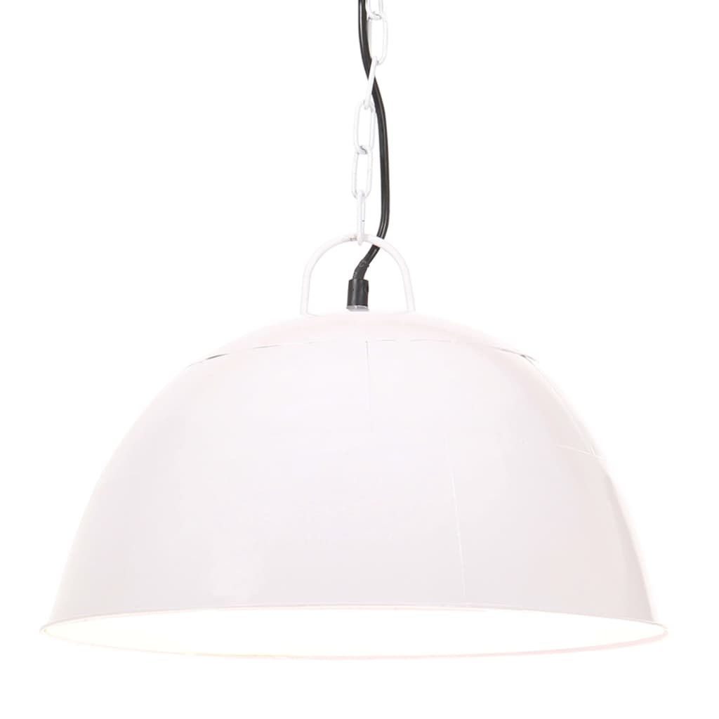 Teollistyylinen riippuvalaisin 25 W valkoinen pyöreä 41 cm E27 - Sisustajankoti.fi