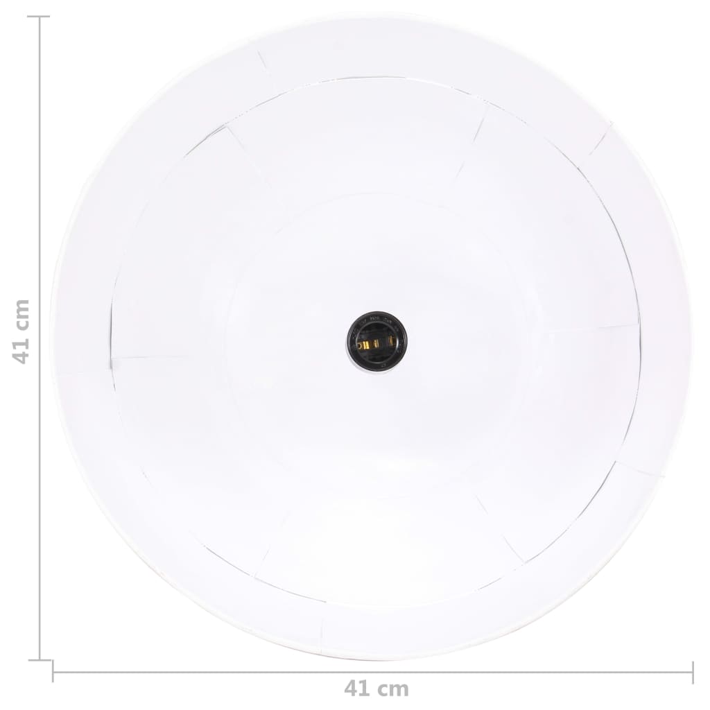 Teollistyylinen riippuvalaisin 25 W valkoinen pyöreä 41 cm E27 - Sisustajankoti.fi