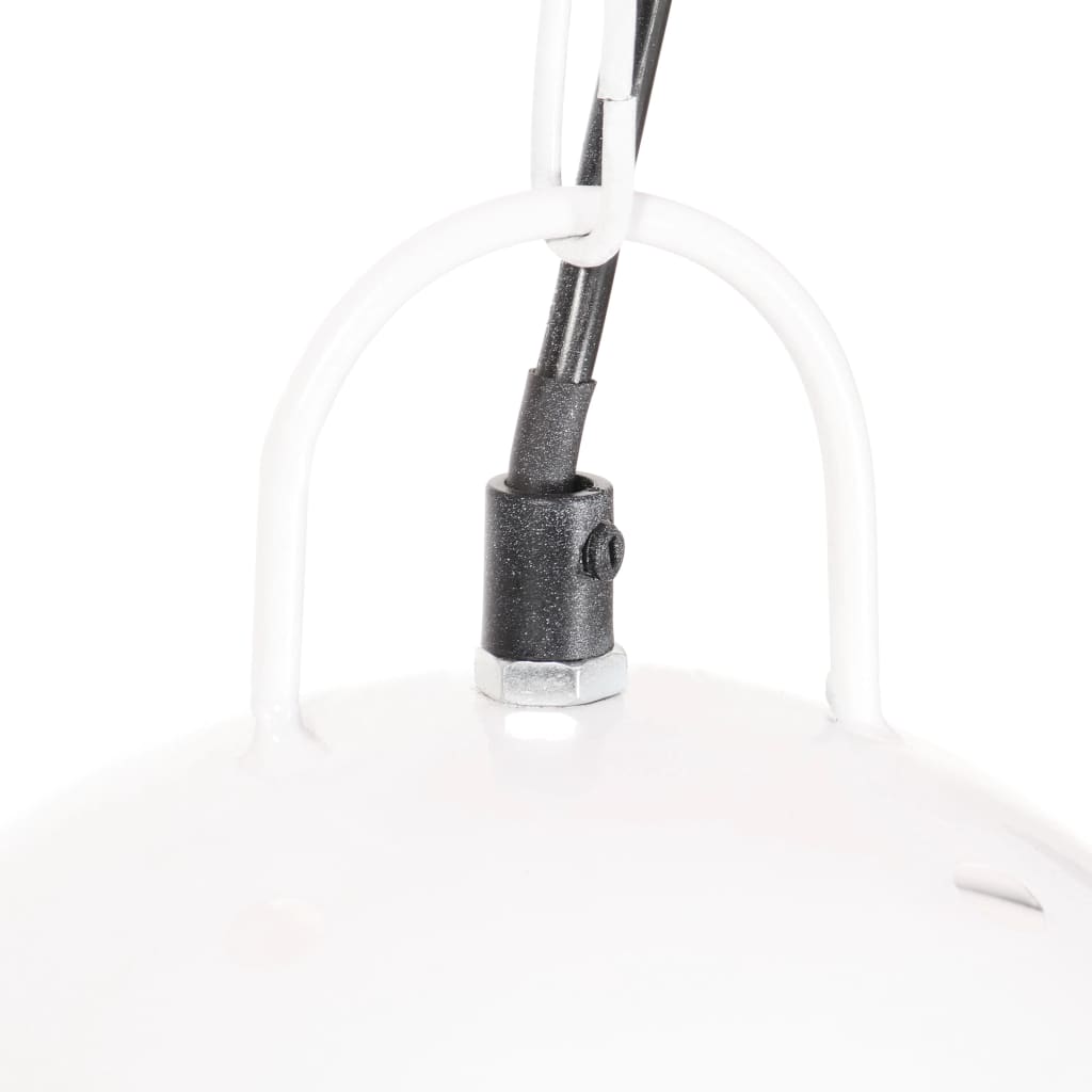 Teollistyylinen riippuvalaisin 25 W valkoinen pyöreä 42 cm E27 - Sisustajankoti.fi