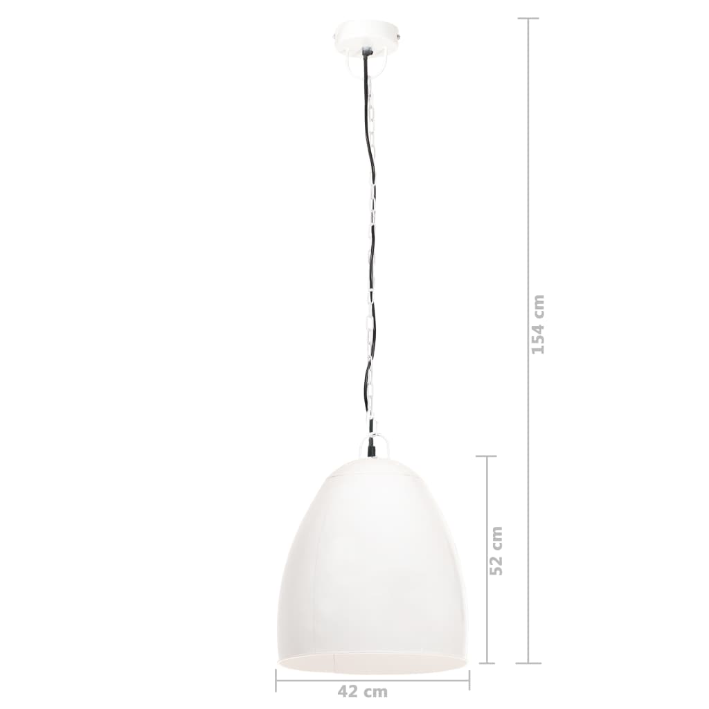 Teollistyylinen riippuvalaisin 25 W valkoinen pyöreä 42 cm E27 - Sisustajankoti.fi
