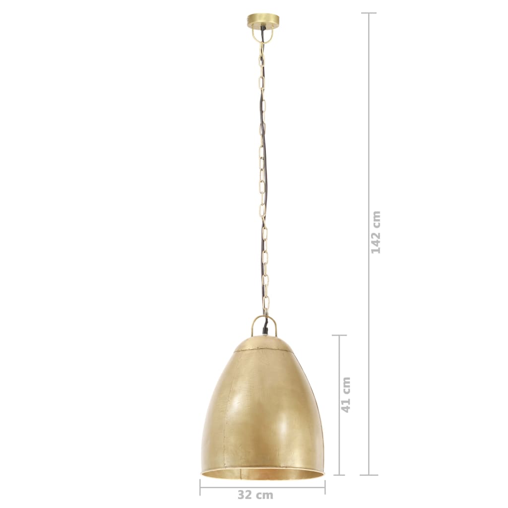 Teollistyylinen riippuvalaisin 25 W messinki pyöreä 32 cm E27 - Sisustajankoti.fi