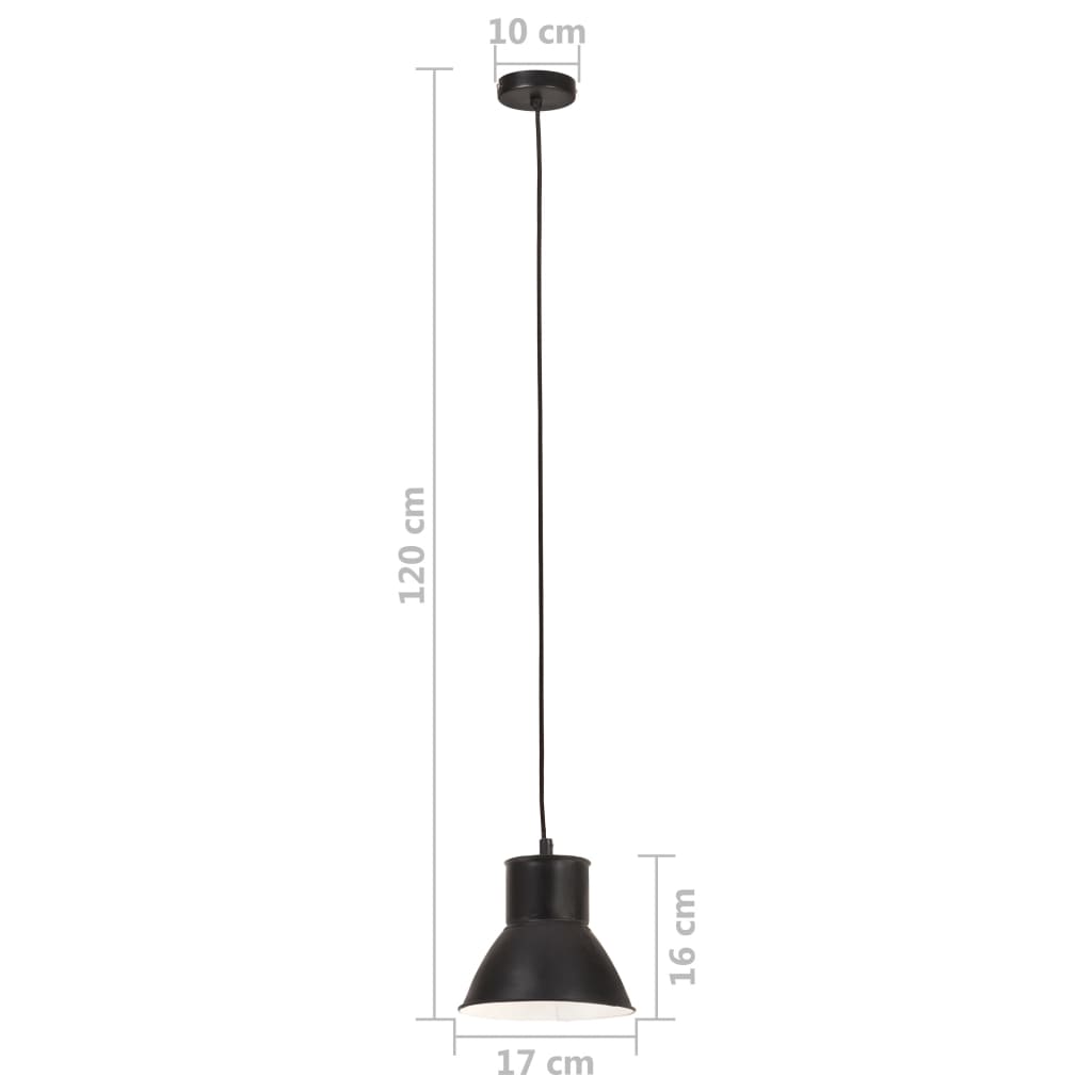 Riippuvalaisin 25 W musta pyöreä 17 cm E27 - Sisustajankoti.fi