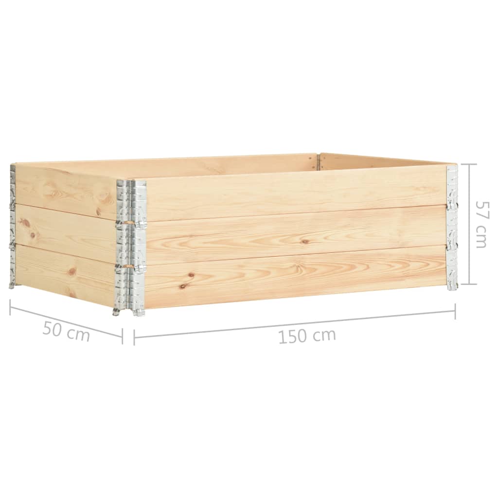 Korotetut kukkalaatikot 3 kpl 50x150 cm täysi mänty - Sisustajankoti.fi