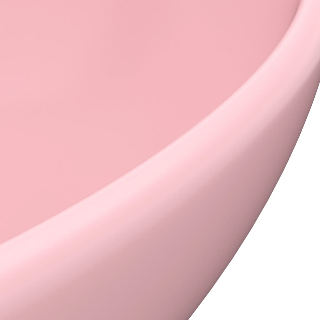 Ylellinen pesuallas ovaali matta pinkki 40x33 cm keraaminen - Sisustajankoti.fi