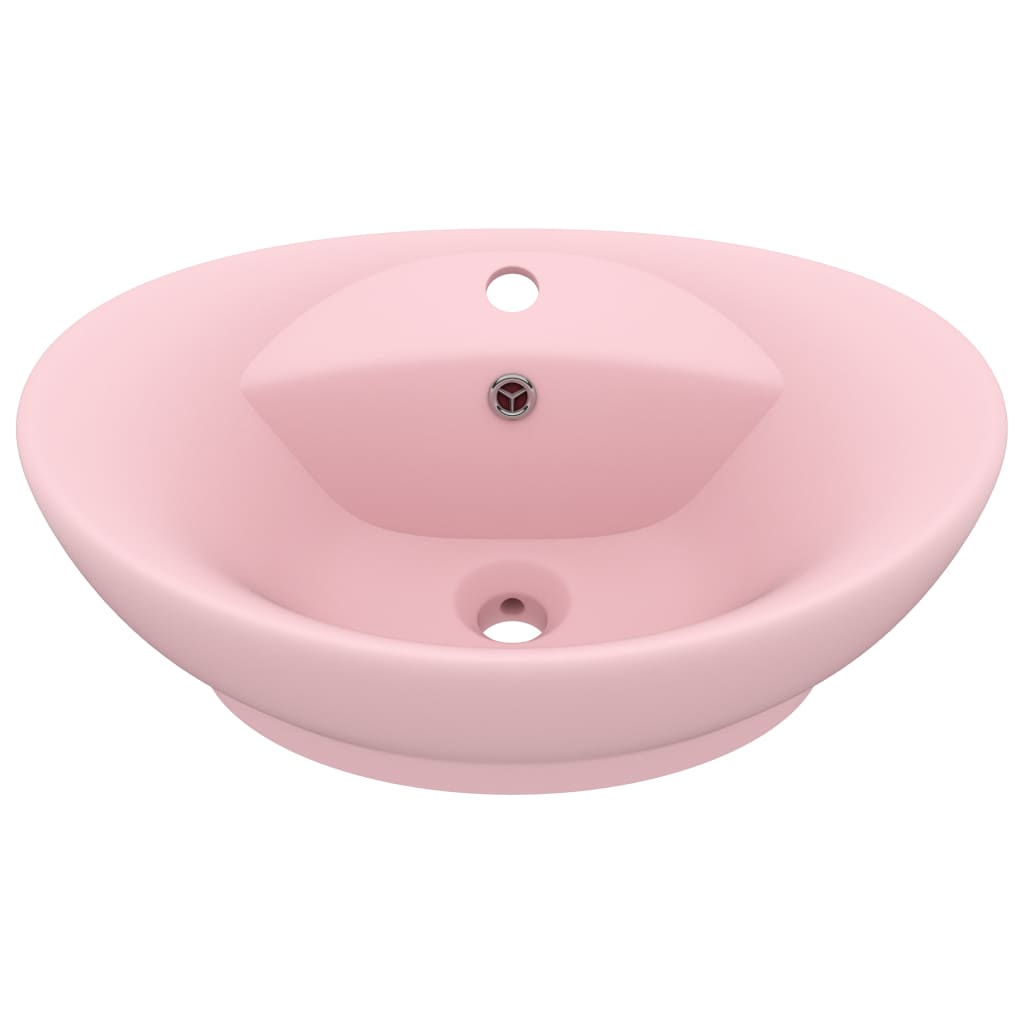 Ylellinen pesuallas ovaali matta pinkki 58,5x39 cm keraami - Sisustajankoti.fi