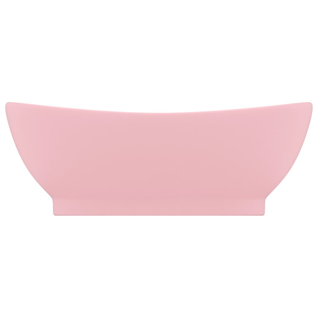 Ylellinen pesuallas ovaali matta pinkki 58,5x39 cm keraami - Sisustajankoti.fi