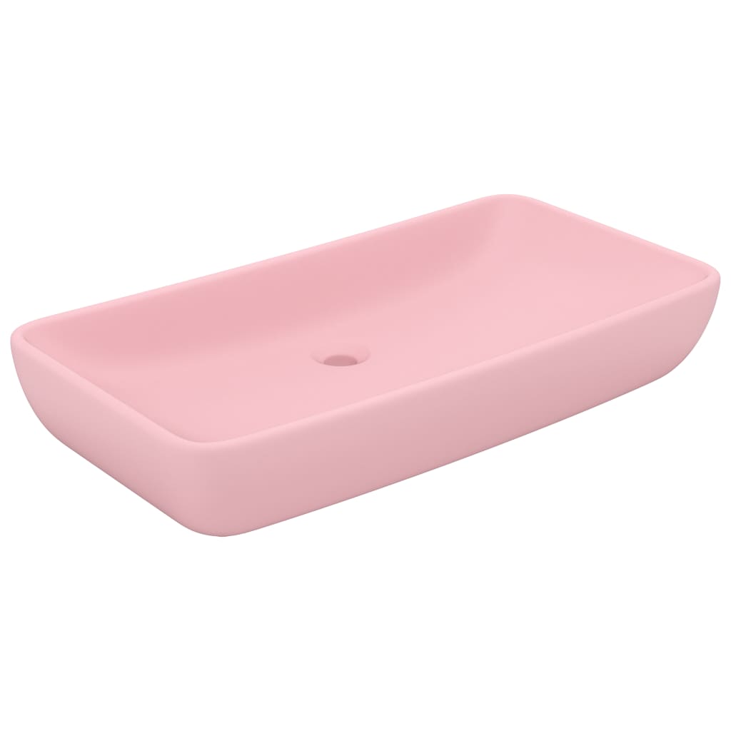 Ylellinen pesuallas suorakaide matta pinkki 71x38 cm keraami - Sisustajankoti.fi