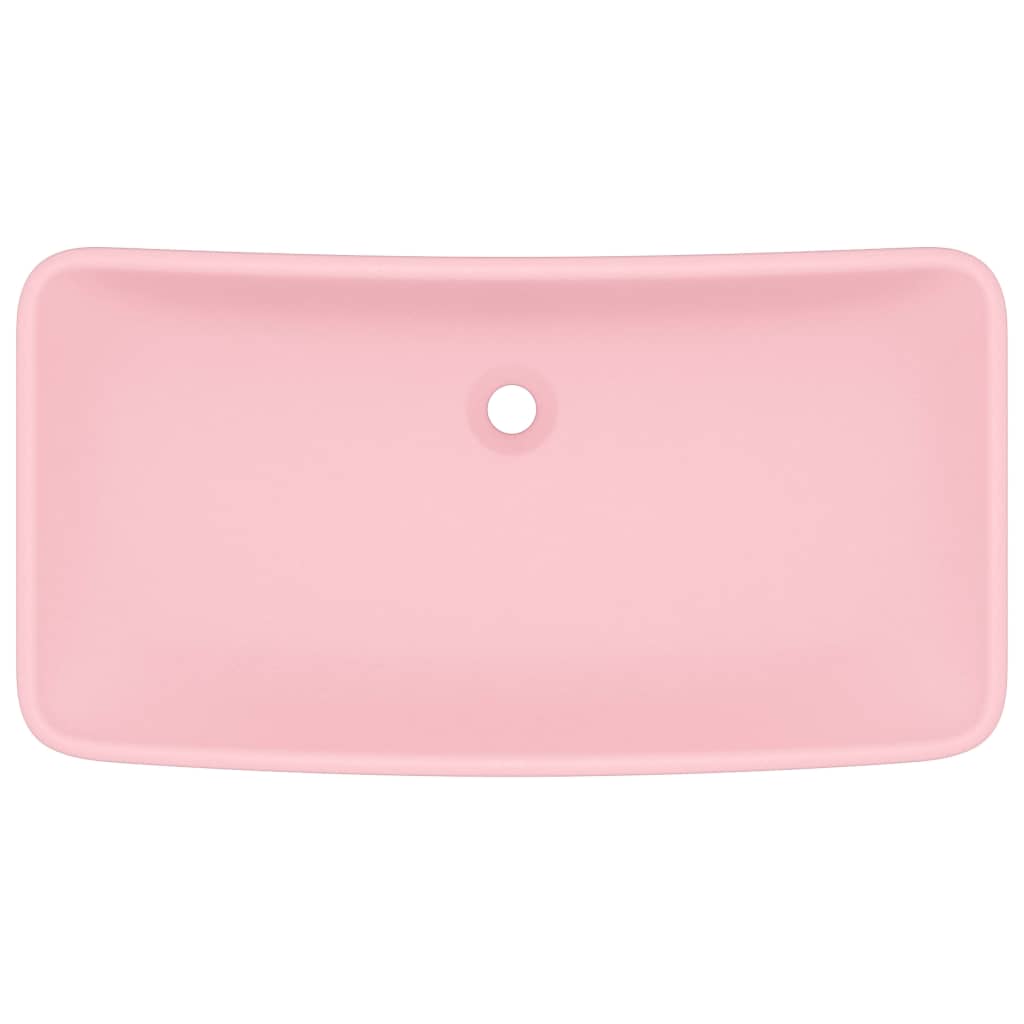 Ylellinen pesuallas suorakaide matta pinkki 71x38 cm keraami - Sisustajankoti.fi