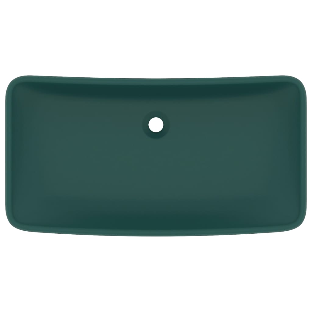 Ylellinen pesuallas suorakaide matta tummanvihreä 71x38 cm - Sisustajankoti.fi
