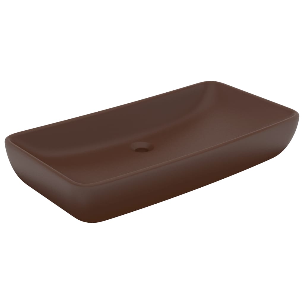 Ylellinen pesuallas suorakaide matta tummanruskea 71x38 cm - Sisustajankoti.fi