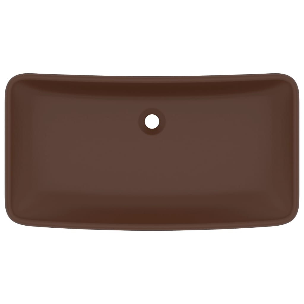 Ylellinen pesuallas suorakaide matta tummanruskea 71x38 cm - Sisustajankoti.fi