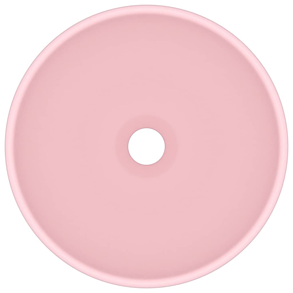 Ylellinen pesuallas pyöreä matta pinkki 32,5x14 cm keraami - Sisustajankoti.fi