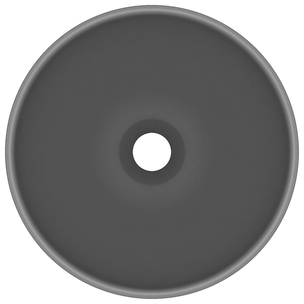Ylellinen pesuallas pyöreä matta tummanharmaa 32,5x14cm keraami - Sisustajankoti.fi