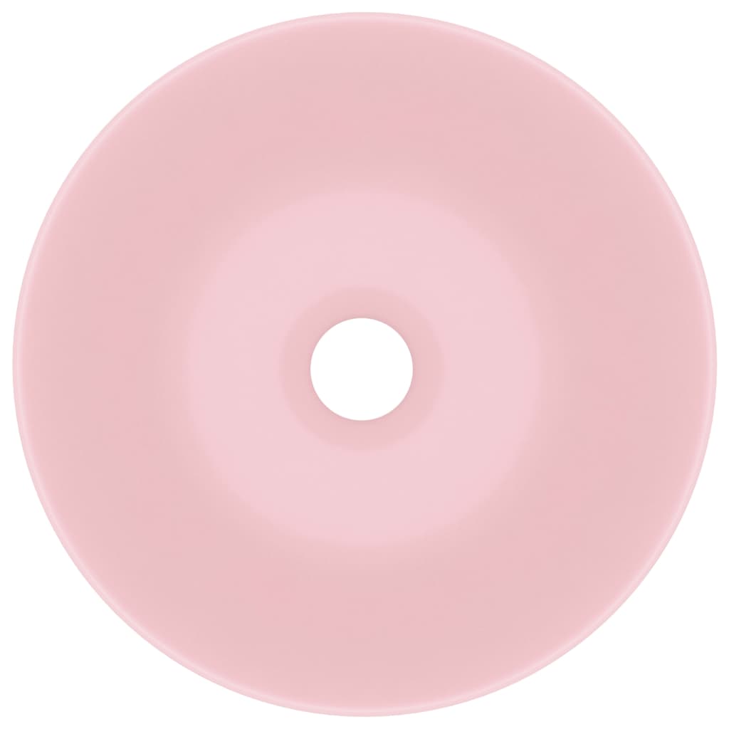 Kylpyhuoneen pesuallas keraaminen pinkki pyöreä - Sisustajankoti.fi