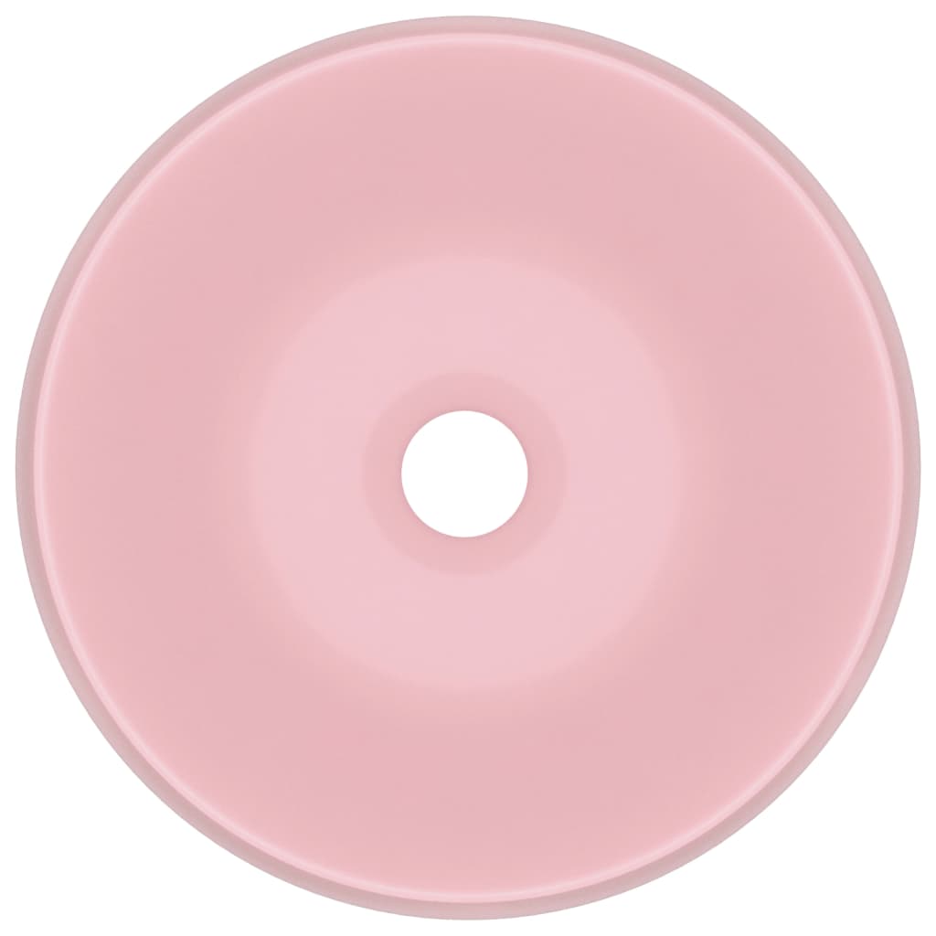 Ylellinen pesuallas pyöreä matta pinkki 40x15 cm keraami - Sisustajankoti.fi