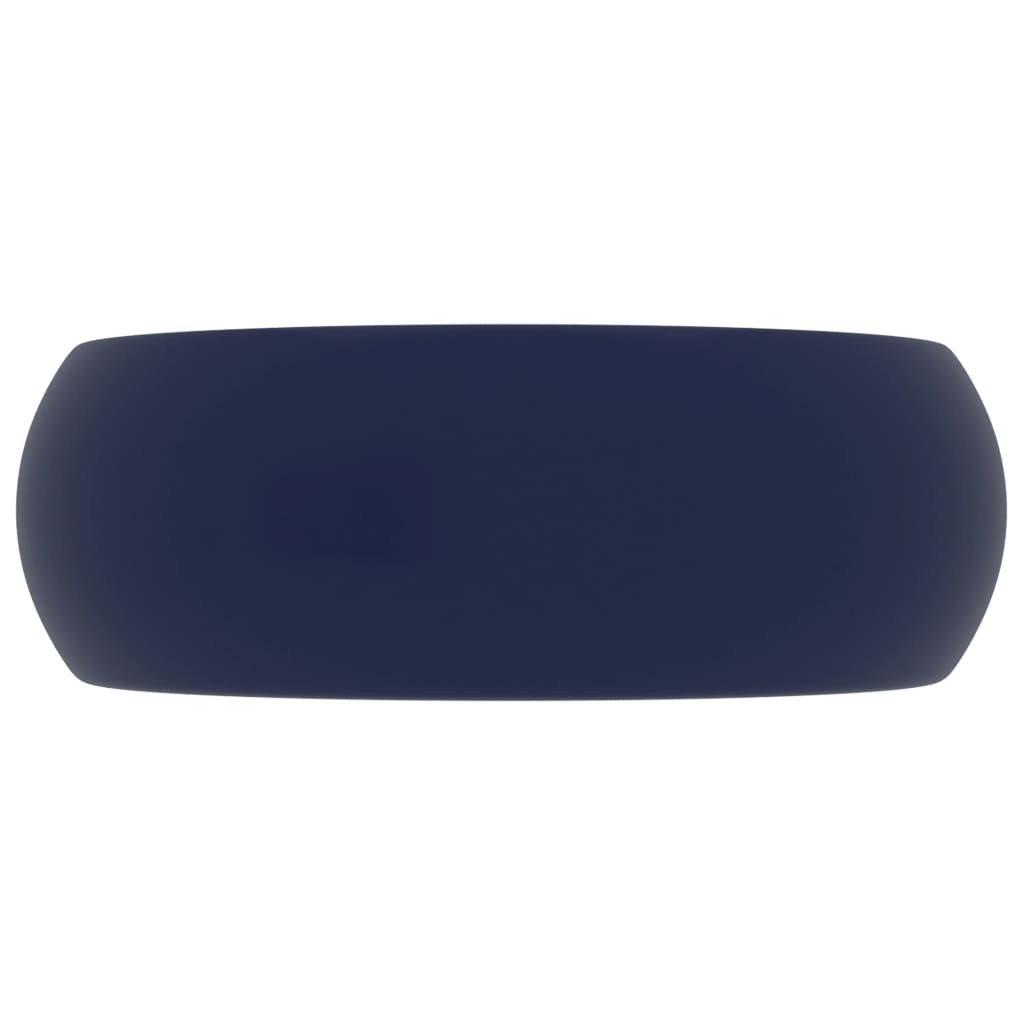 Ylellinen pesuallas pyöreä matta tummansininen 40x15 cm keraami - Sisustajankoti.fi