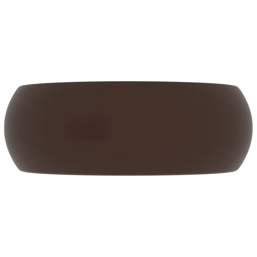 Ylellinen pesuallas pyöreä matta tummanruskea 40x15 cm keraami - Sisustajankoti.fi