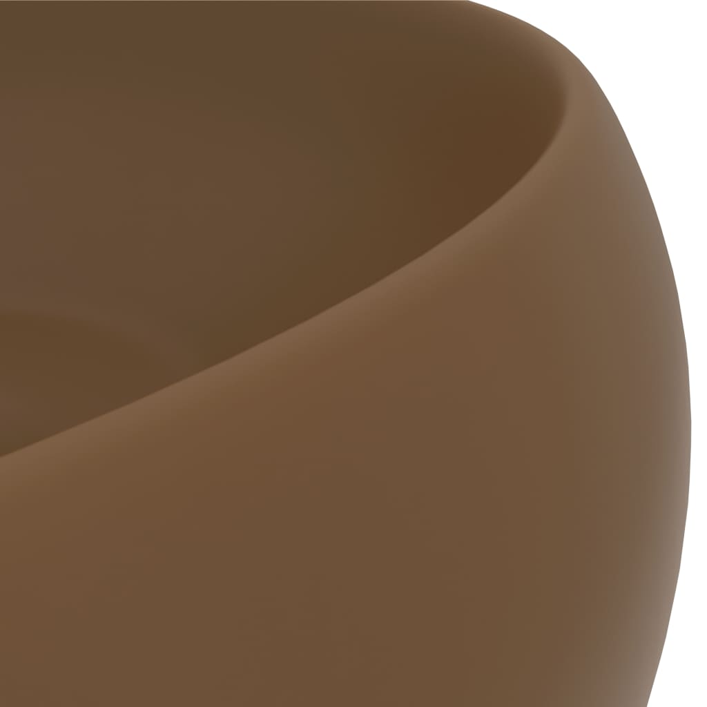Ylellinen pesuallas pyöreä matta kerma 40x15 cm keraami - Sisustajankoti.fi