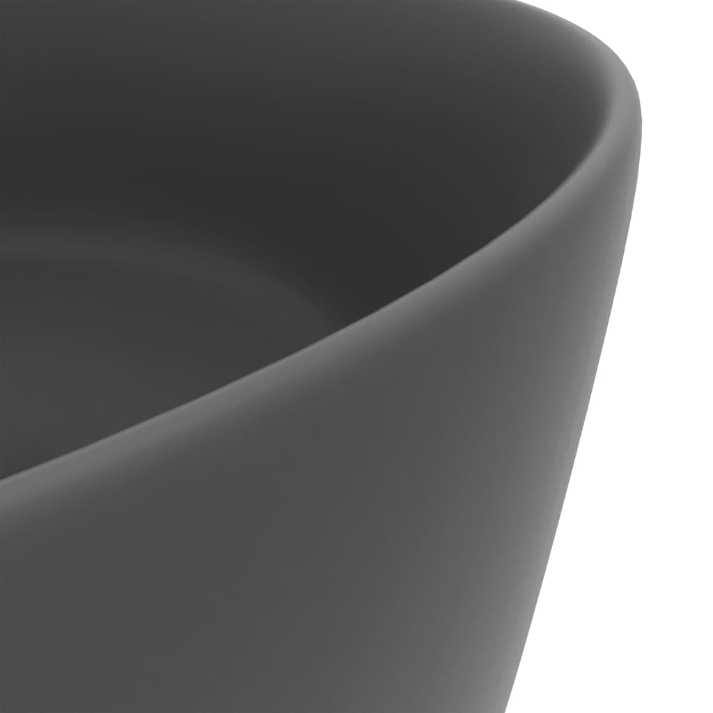 Ylellinen pesuallas pyöreä matta tummanharmaa 40x15 cm keraami - Sisustajankoti.fi