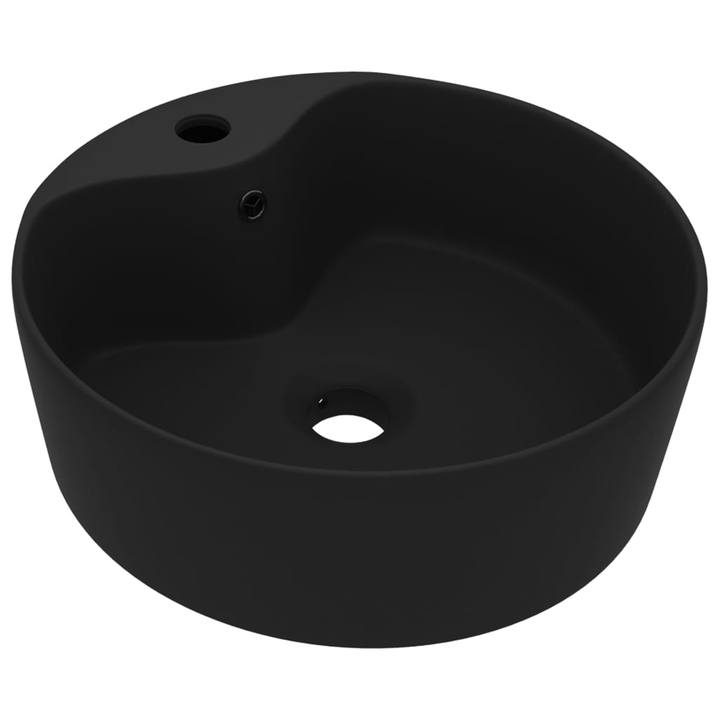 Ylellinen pesuallas ylivuodolla mattamusta 36x13 cm keraaminen - Sisustajankoti.fi