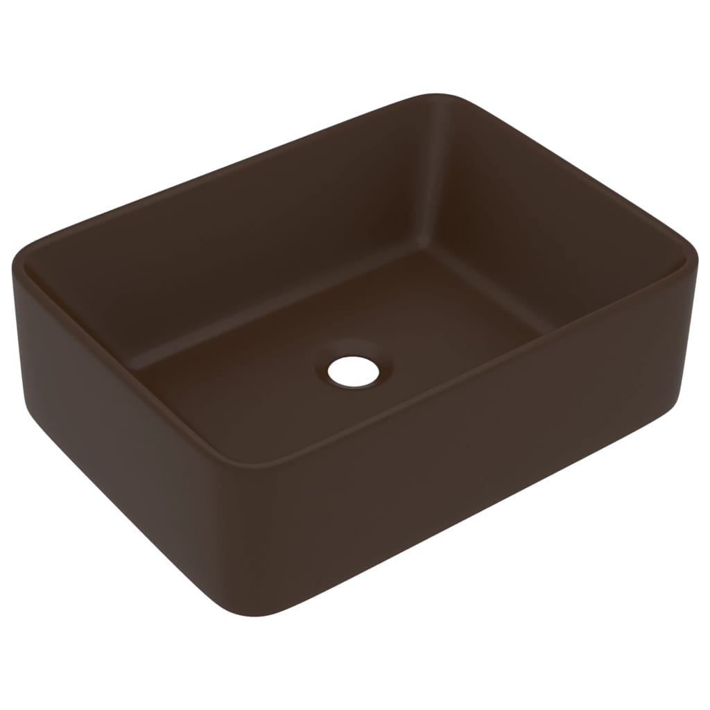 Ylellinen pesuallas matta tummanruskea 41x30x12 cm keraaminen - Sisustajankoti.fi