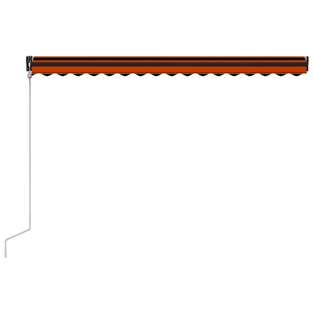 Automaattisesti kelautuva markiisi 450x300 cm oranssi/ruskea - Sisustajankoti.fi